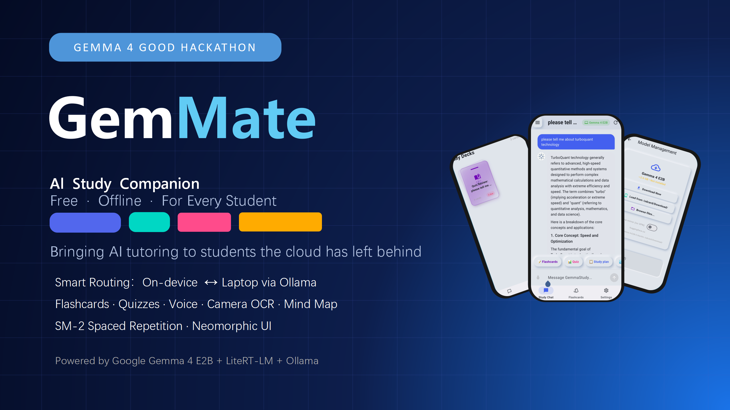 GemMate — On-device LLM Study App